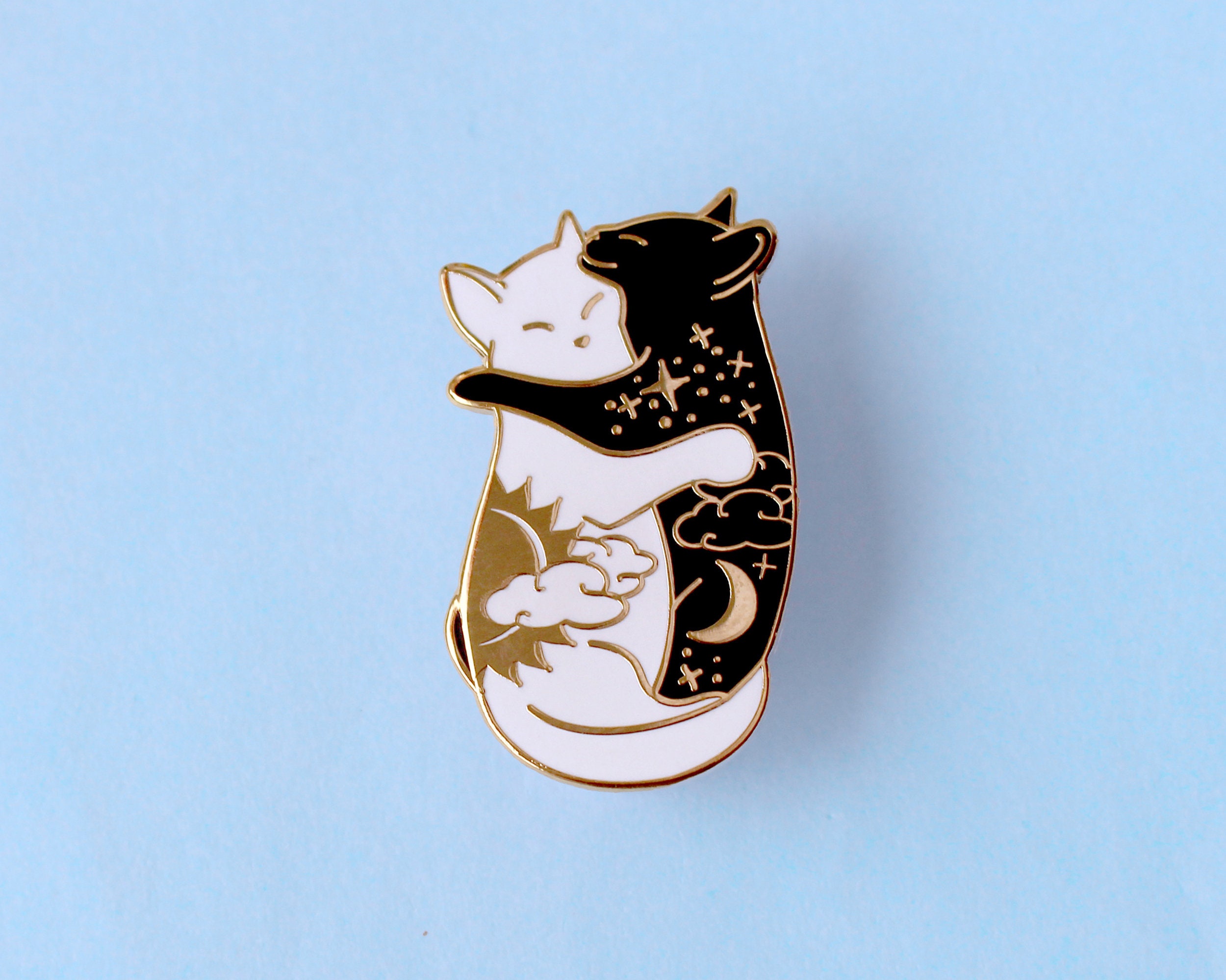 Enamel Cat Pin, Cat Lapel Pin, - Etsy