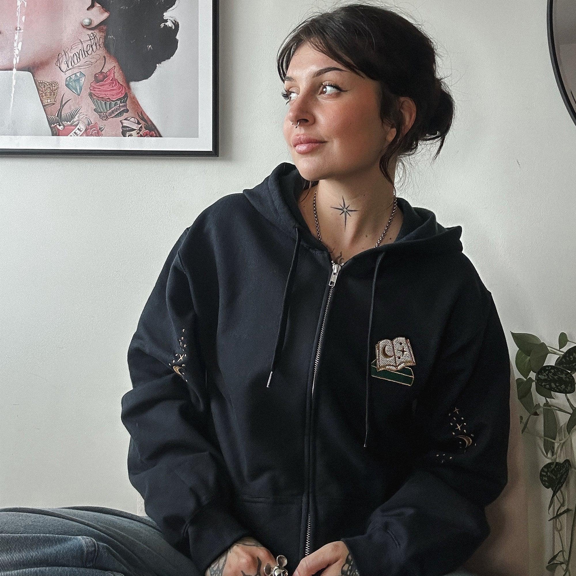 Horror Anthology Embroidered Zip-up Hoodie - Etsy Canada