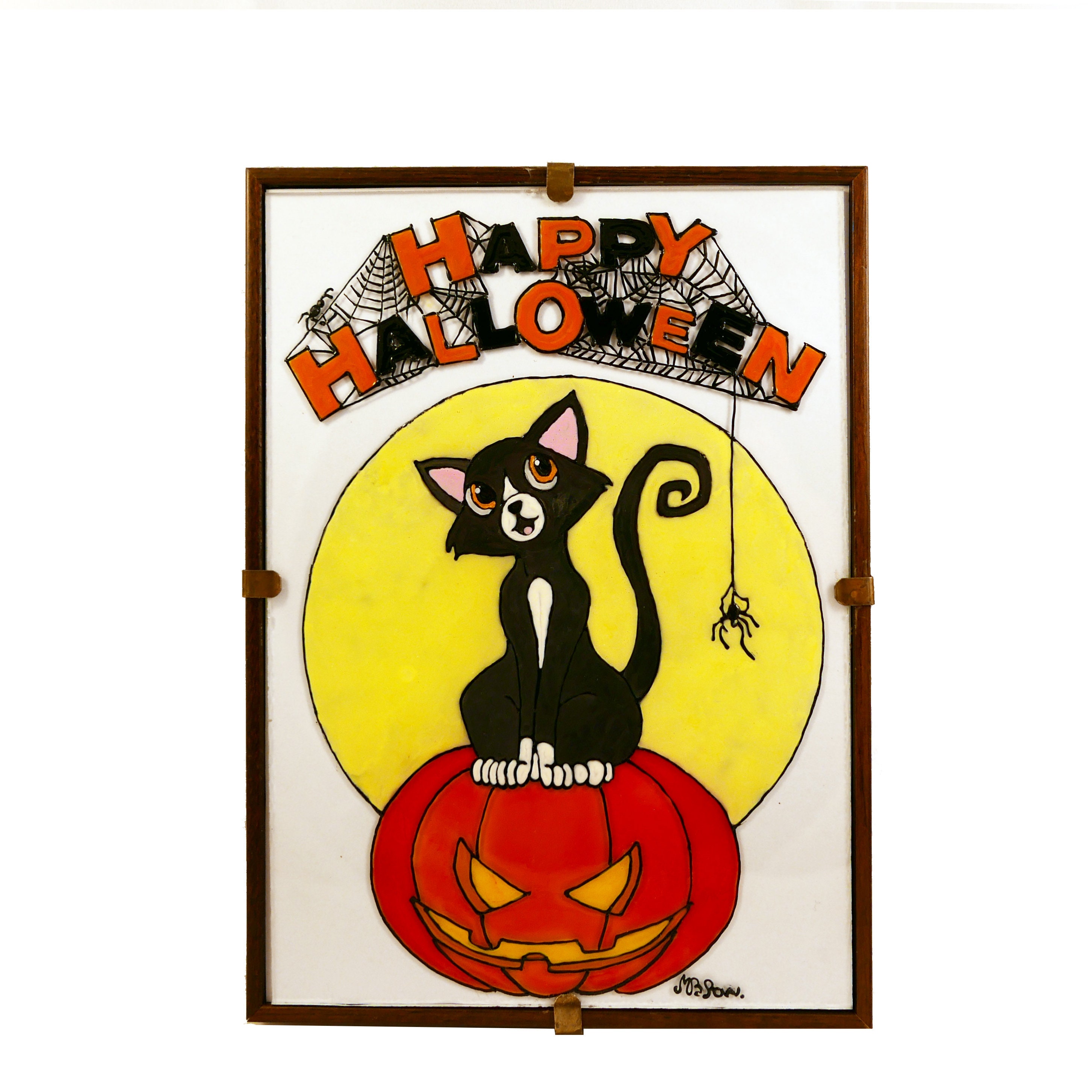 Spider Halloween Pumpkin 2022 Picture Happy Halloween With Black Cat On Halloween Pumpkin Etsy India