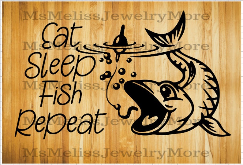 Download Eat sleep fish repeat Svg File Fishing SVG Camping Svg | Etsy