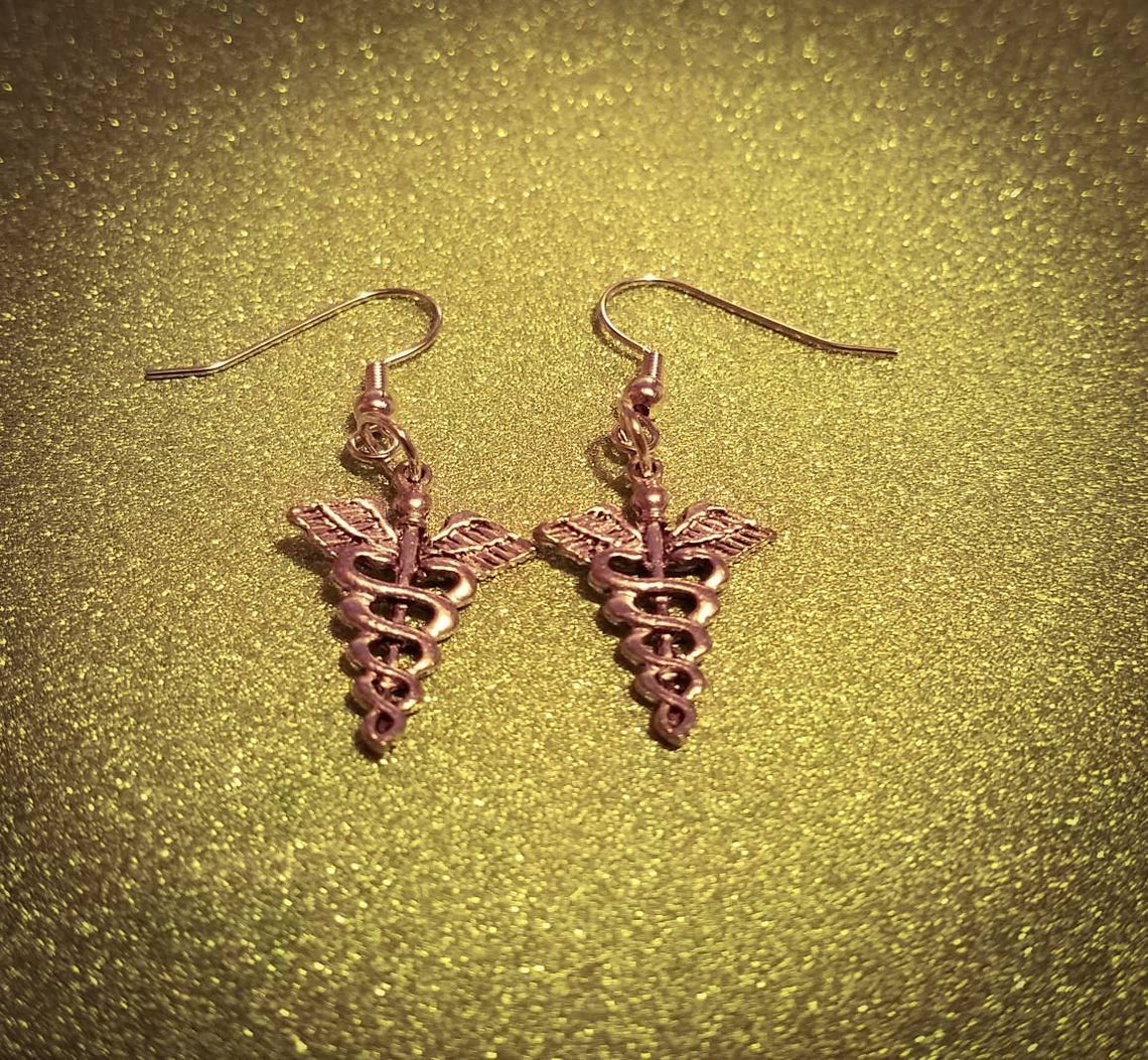 Medical Symbol charm earrings Etsy