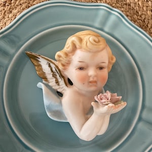 フランス　アンティーク　レリーフ　ピアスプレート　天使　エンジェル　飾り皿 Vintage Angel Plate - Etsy