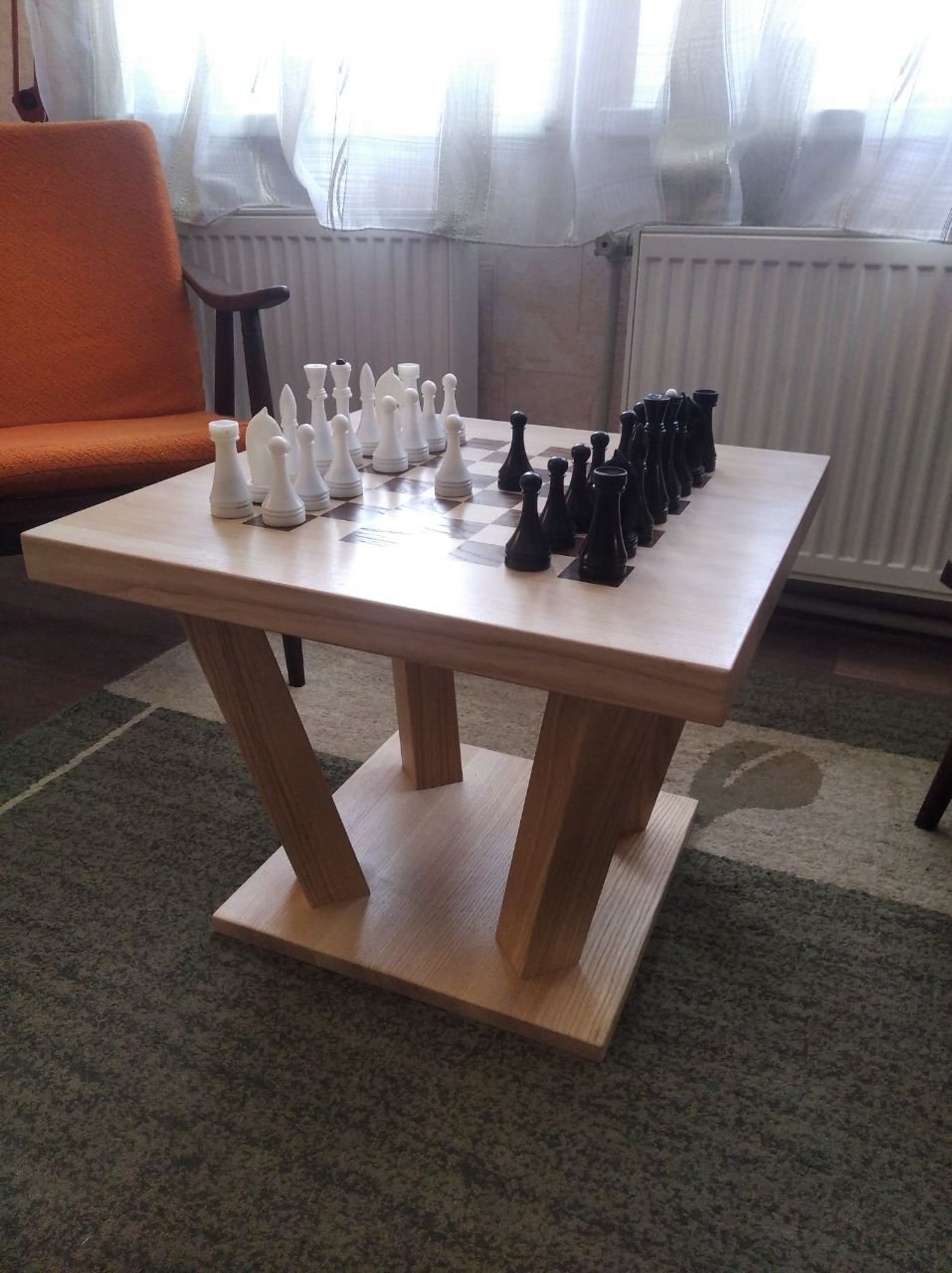 Coffee table Coffee table chess board Modern coffee table Etsy