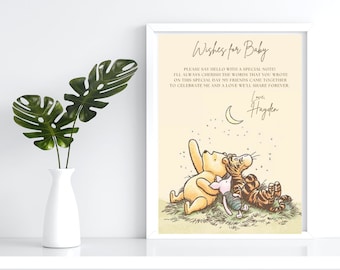 Libro degli ospiti di Winnie the Pooh, festa di compleanno, baby shower, stampabile