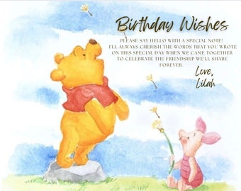 Winnie the Pooh Iscriviti Libro degli ospiti Festa di compleanno Baby Shower Stampabile Giornata di sole