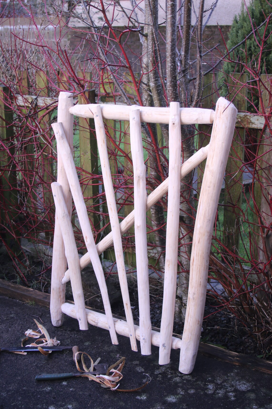 Handmade natural English wood coppice gate | Etsy