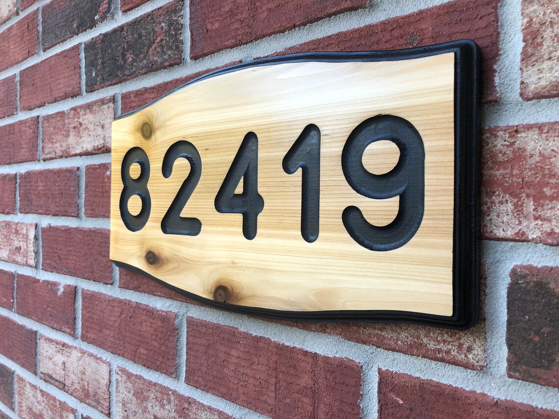 Solid Wood Cedar Address Signs Etsy