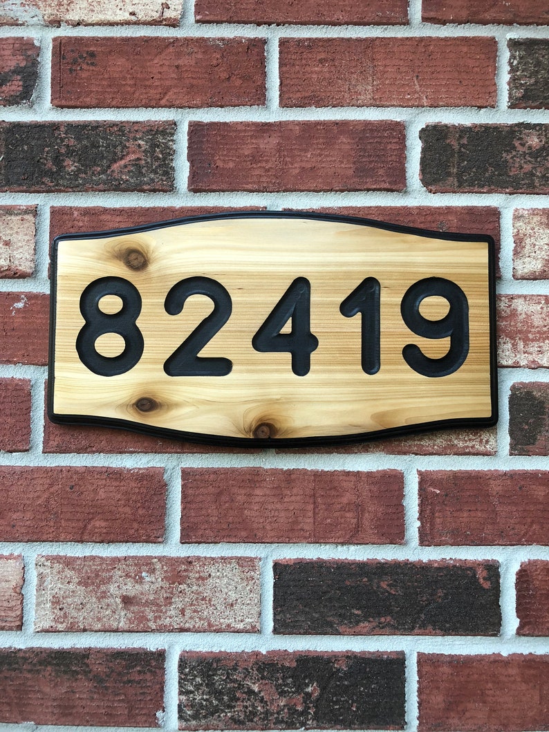 Solid Wood Cedar Address Signs Etsy