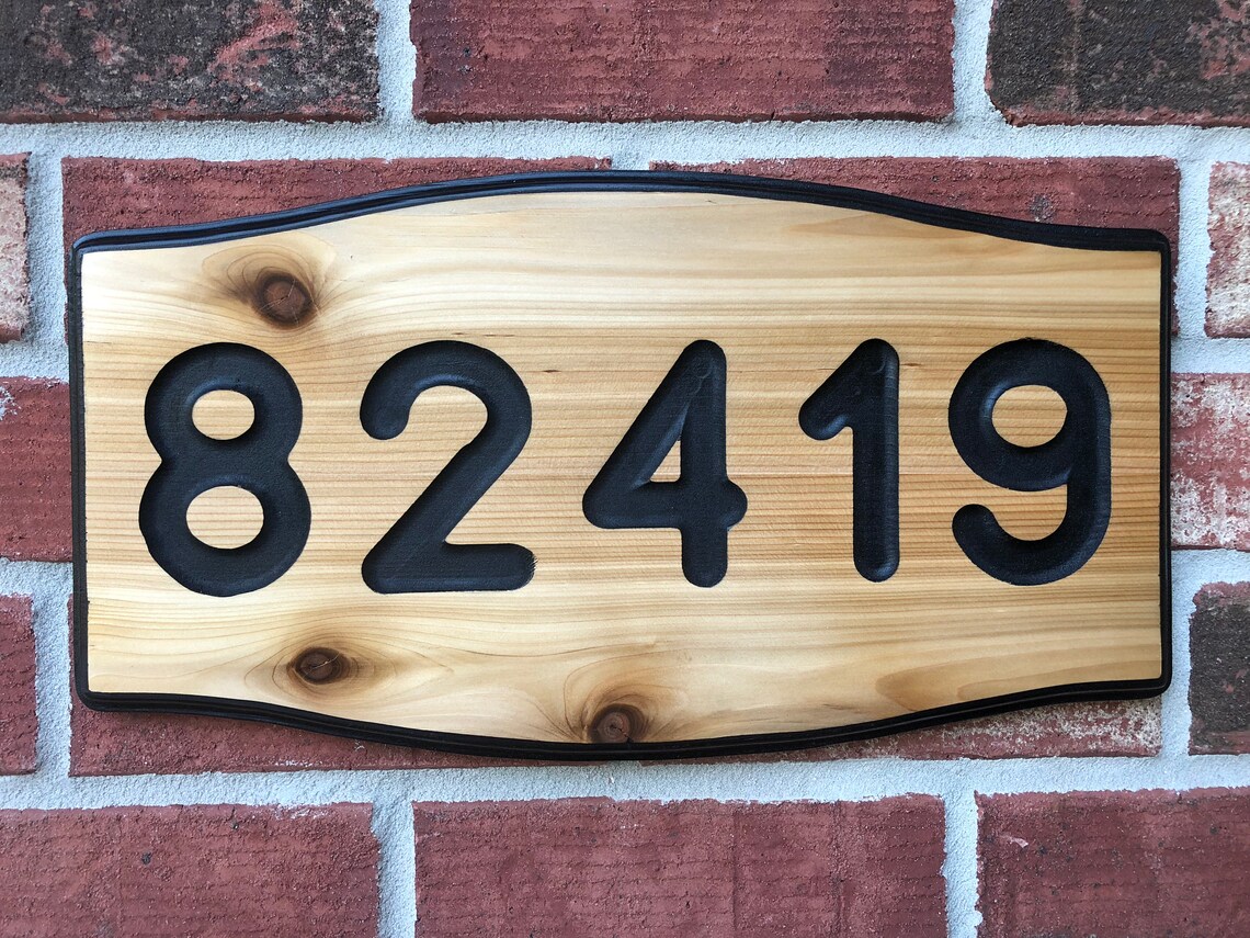 Solid Wood Cedar Address Signs Etsy