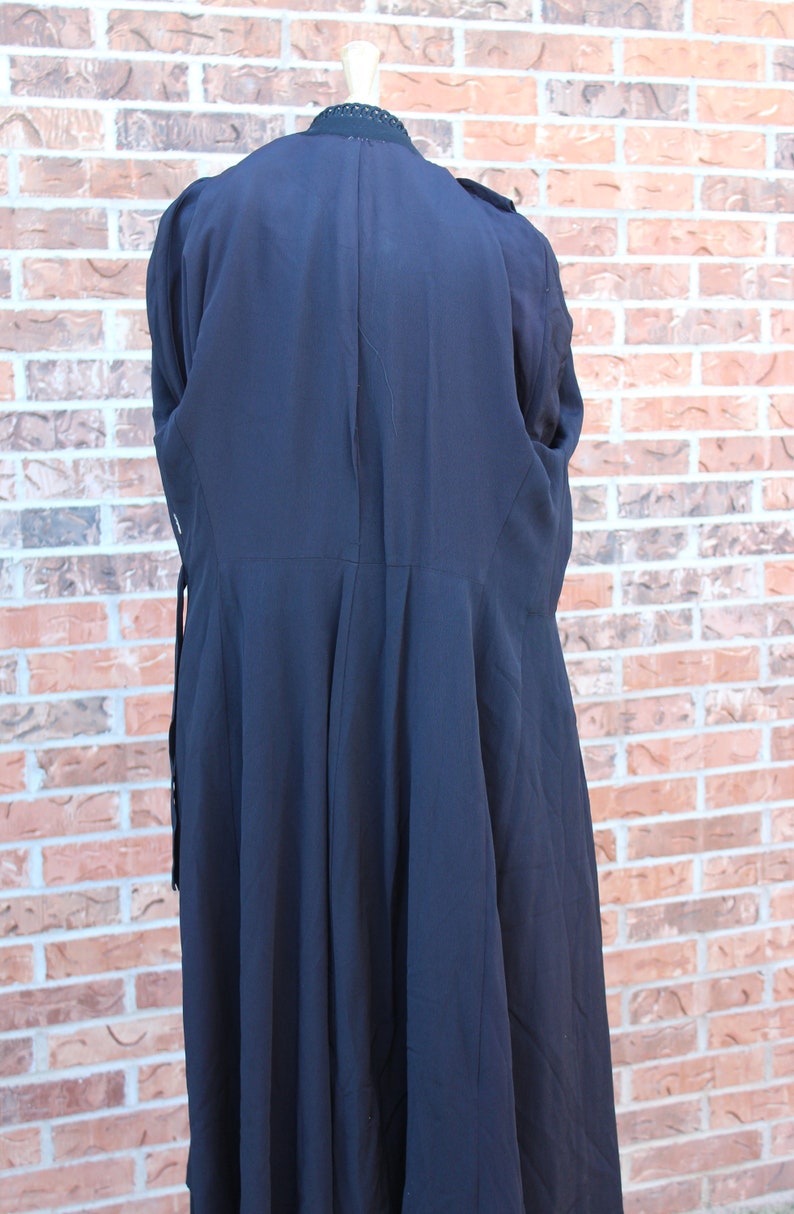 Vintage Edwardian Coat Black Wool Wrap Dress Mourning Jacket - Etsy