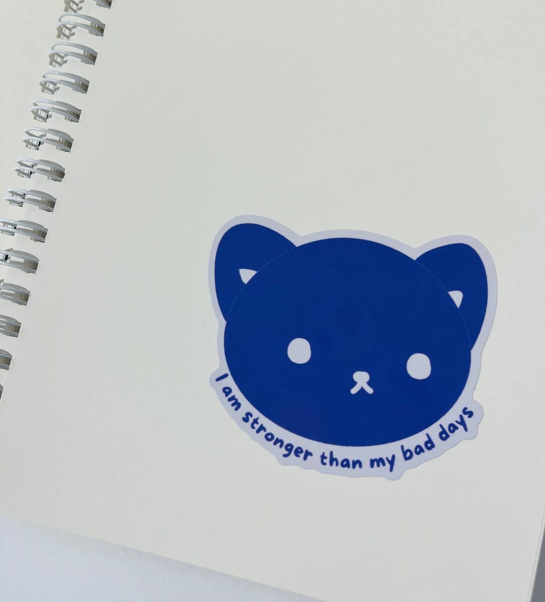 I’m Stronger Than My Thoughts Cat Sticker - Etsy