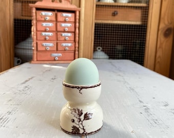 Beautiful vintage French rare find ironstone  egg cup