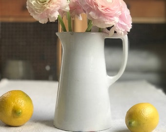 Beautiful vintage Dutch ironstone pitcher, jug, flower vase- SJ1