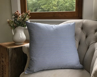 Beautiful vintage French cotton stripes pillowcase
