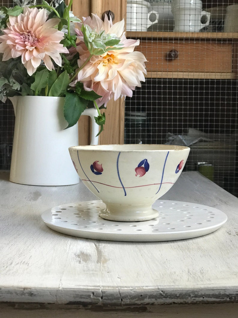 Lovely vintage French ironstone cafe au lait bowl image 1