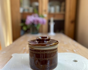 Beautiful rare find vintage French stoneware butter crock