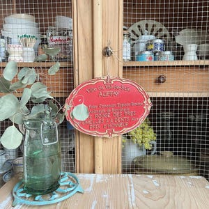 Beautiful vintage French agriculture honor plaque- RS