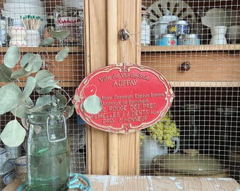 Beautiful vintage French argricture honor plaque- RS