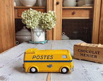 Beautiful rare find vintage French metal  Poste van