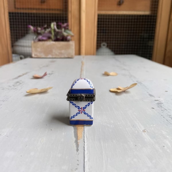 Vintage French Hand Painted Pill Box, Provence Decor