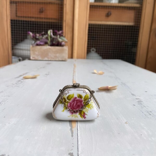 Charming vintage French pill box shape of a purse