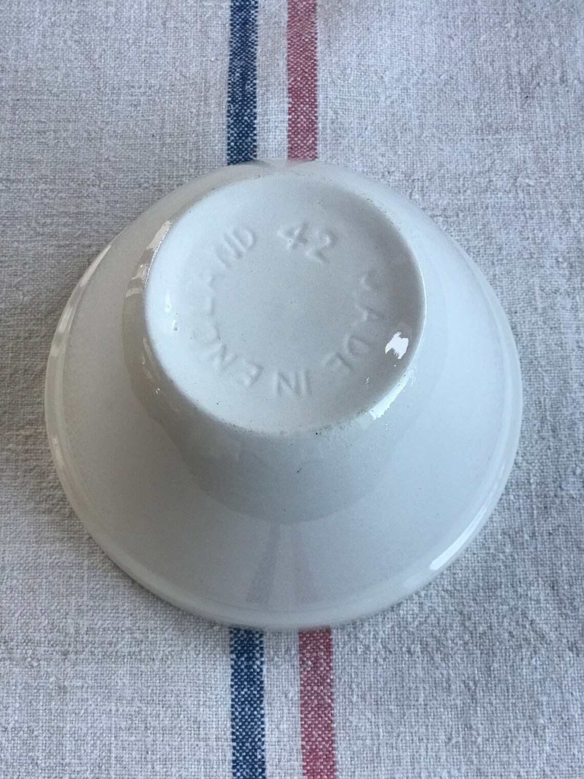 Belle cuvette anglaise blanche de mélange de pierre de fer Etsy