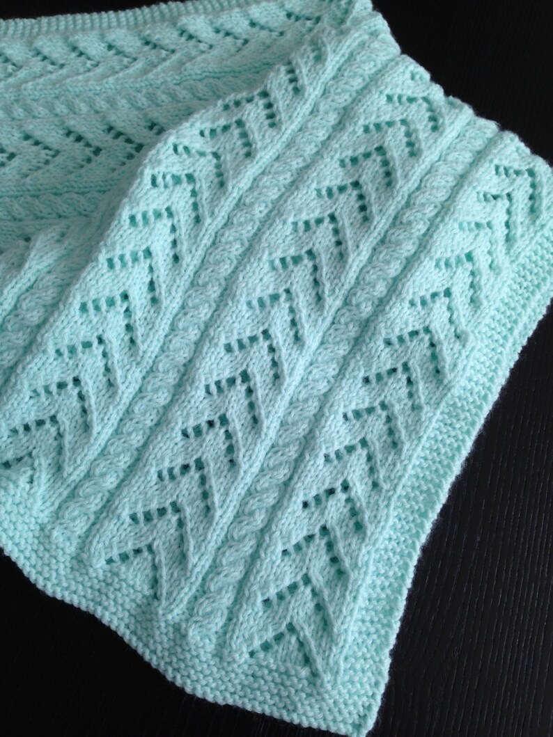 Knitted Baby Blanket Etsy