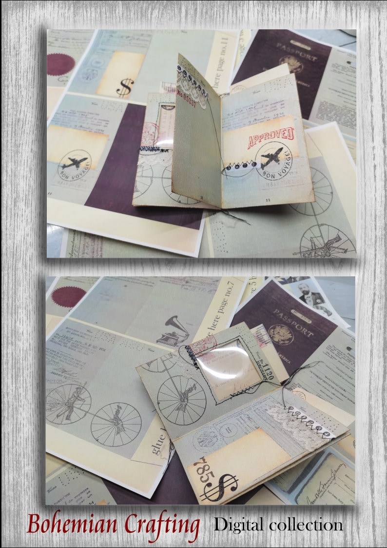 Vintage USA Passport Book Digital Download Printable - Etsy