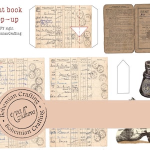 LOUER un livre pop-up pour cartes et journaux intimes, agendas pop-up, modèle, conception numérique imprimable