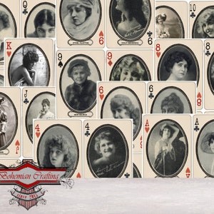 Vintage Speelkaarten Full Deck DIGITAL Download Afdrukbaar
