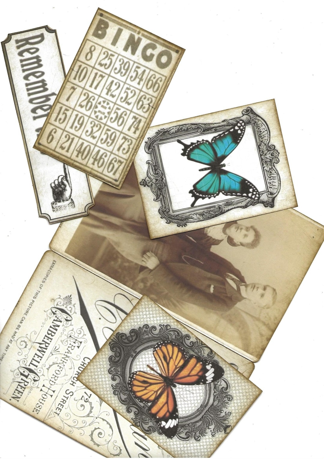 Accordion Letter Card and Ephemera, Digital Download, Digital Journal