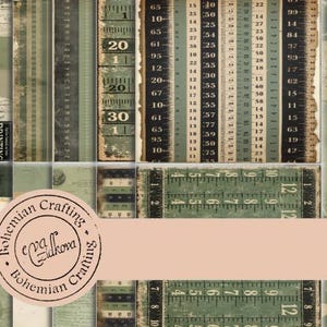 Sage Archives Backdrops – Digital Collage Papers Journal Printable Ephemera