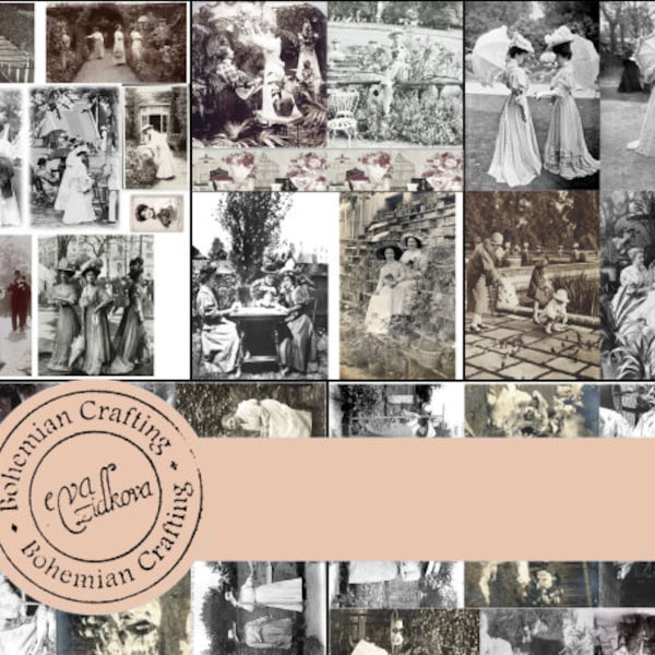 Gartenparty Vintage Fotos Digital Download Printable