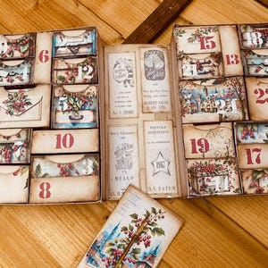 Adventskalender in a box digitale collectie afdrukbaar