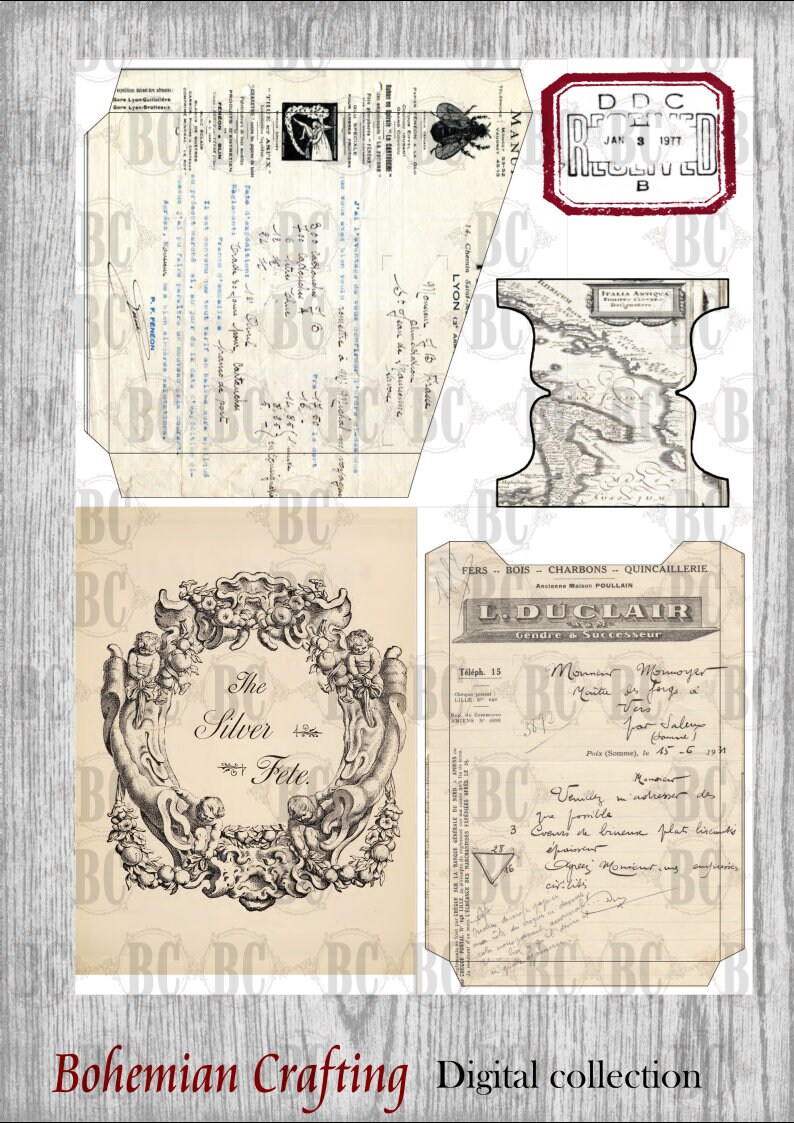 Junk Journal Pockets and Ephemera Vol.1 Digital Download Printable ...