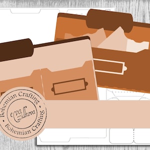 2 Pocket Folders Template, Junk Journal Insert, SVG cutting file, Ink Saver printable craft supply, scrapbooking