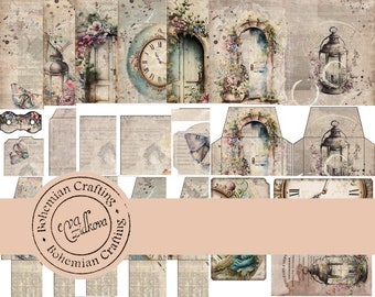 Doors to BOHO Digital Collection Printable Ephemera for journals, diaries