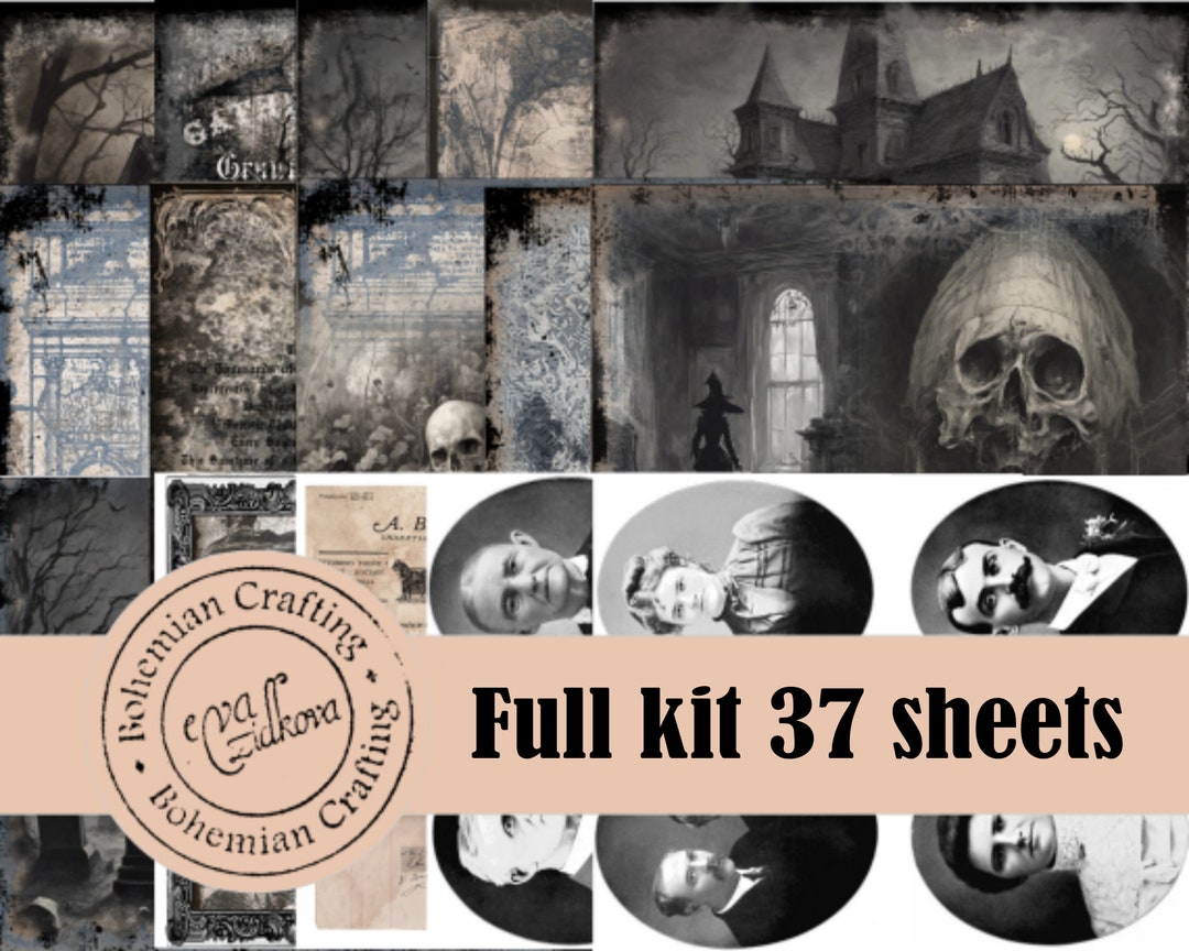 Haunted House Halloween Digital Designs Printable Journal Kit in US ...