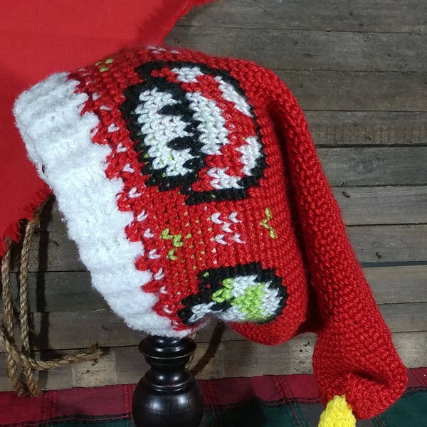 Crochet Pattern - Mario Mushroom Santa Hat