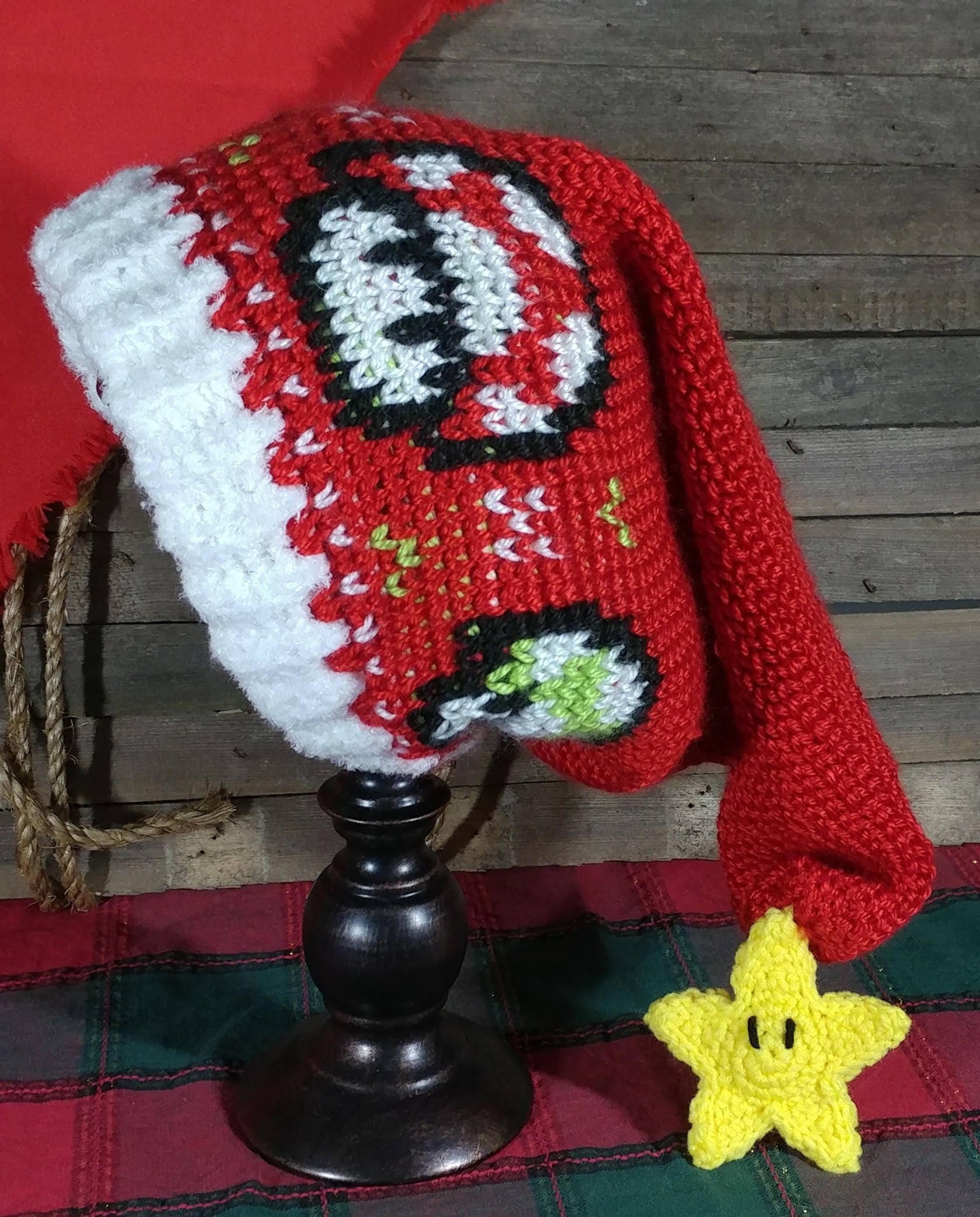 Crochet Pattern Mario Mushroom Santa 