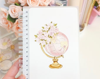 Floral Globe | Reusable Sticker Book | Silicone Sticker Book | Sticker Storage | Release Paper | Album | Sticker Organisation | Spring