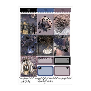 OOPs Dark Shadows | Foil Mini Kit | Planner Stickers | Autumn Sticker Kit | Halloween Sticker Kit | Autumn Sticker | Weekly Kit