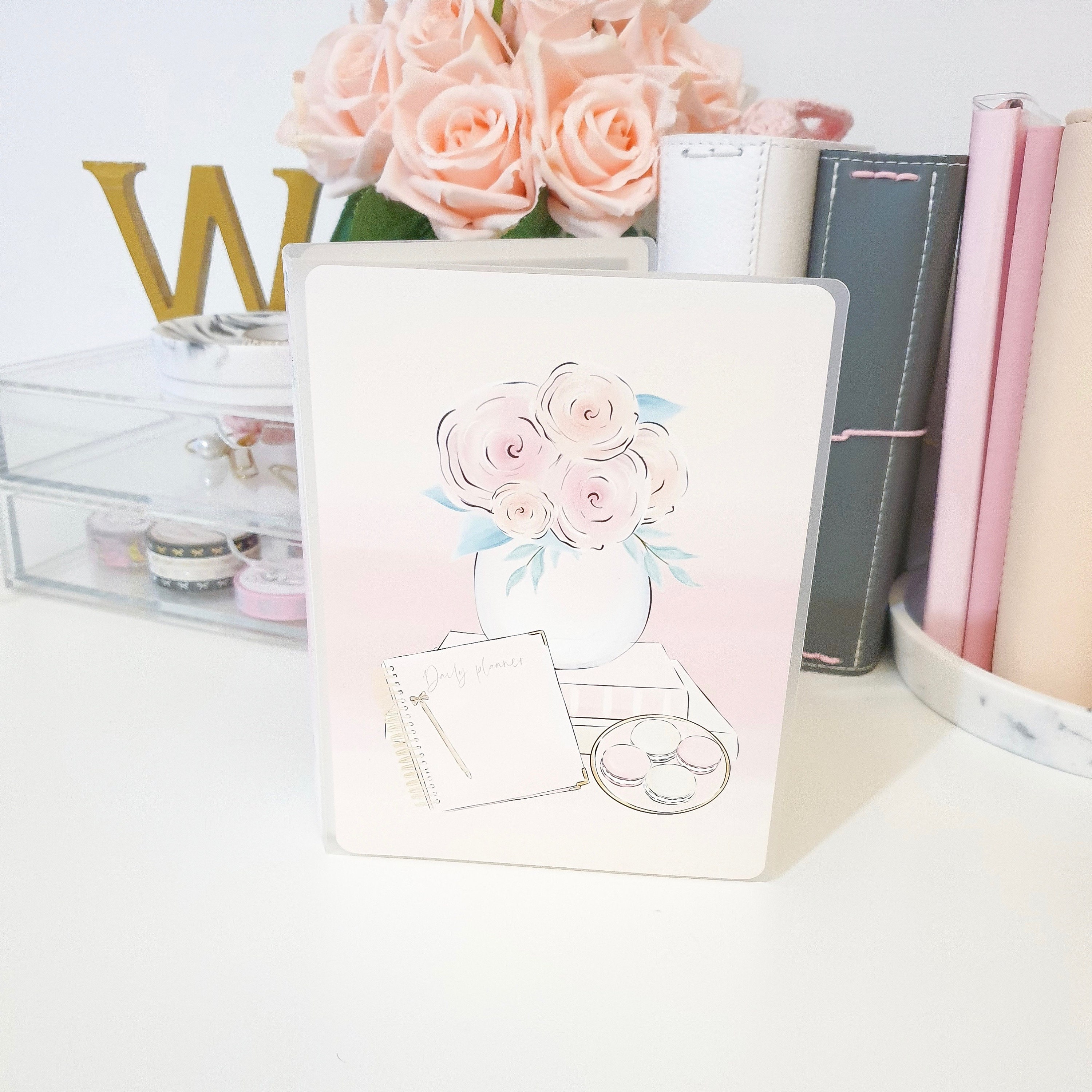 Paper, Party & Kids Foil Sticker Album 4 x 6 inches Floral album Blush