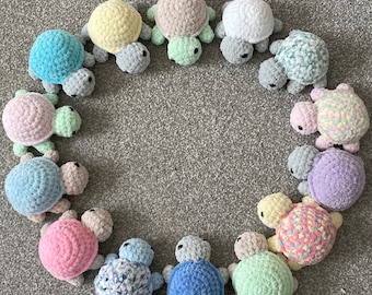 Turtles - super soft crochet turtle plushie / soft toy in set colours.