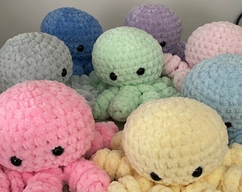 Octopus - Made to Order - super soft crochet octopus plushie / soft toy in a variety of colours.