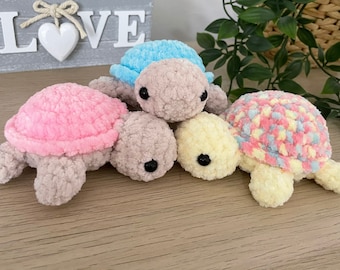 Turtles - Made to Order - super soft crochet turtle plushie / soft toy in a variety of colours.