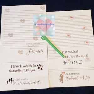 Prison wife, Stationary, writing, custom, love, couples, long distances, relationships, wife, girlfriend, husband, mail, military, prison