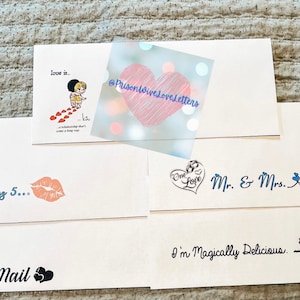 Prison Wife, Stationary, envelopes, custom, love, couple, long distance, relationships, military, pen pal, wife, girlfriend