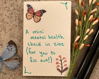 Mental health check in zine