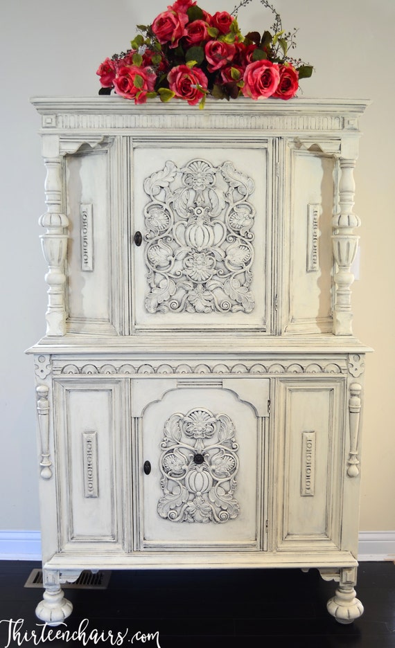 Court Press Cottage Cupboard Painted With Annie Sloan Old Etsy